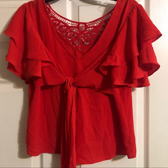 Red festive blouse - Picture 2 of 3